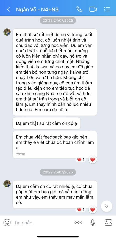 Feedback học viên Ngân Võ