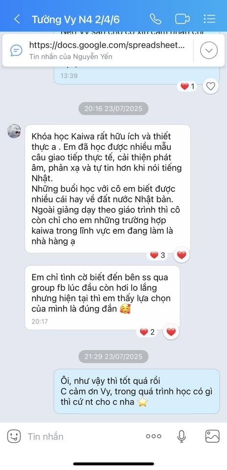 Feedback học viên Tường Vy